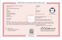 a certificate for the organization for the prevention of animal cruelty