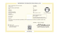 a certificate for the foundation for animals, inc