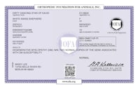a certificate for the opa foundation